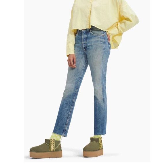 UGG Olive Ankle Boots with Tan Sole - Picture 2 of 8